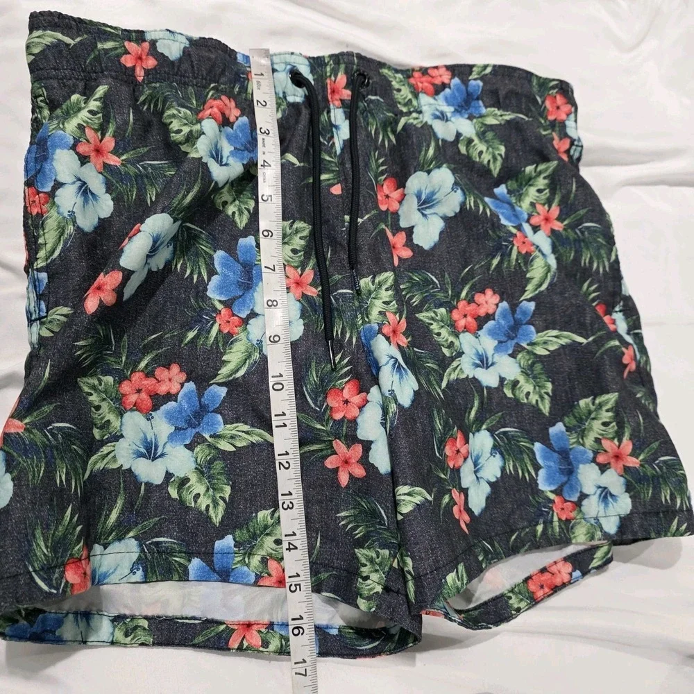Hollister Mens Swim Trunks Size‎ Large Floral Tropical Beach Bathing Suit